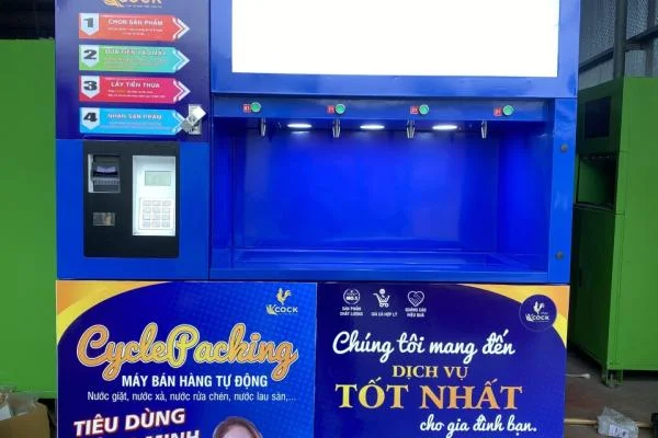 Máy bán dung dịch tự động (nước giặt, nước xả, nước rửa chén…)