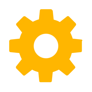 services-parametres-et-icone-d-engrenage-jaune