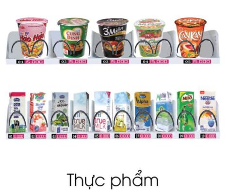 Mỳ tôm và các loại bánh bán trên máy bán hàng tự động TSE V01 Mỳ tôm và các loại bánh bán trên máy bán hàng tự động TSE V01