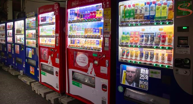 Máy bán nước tự động tại Nhật