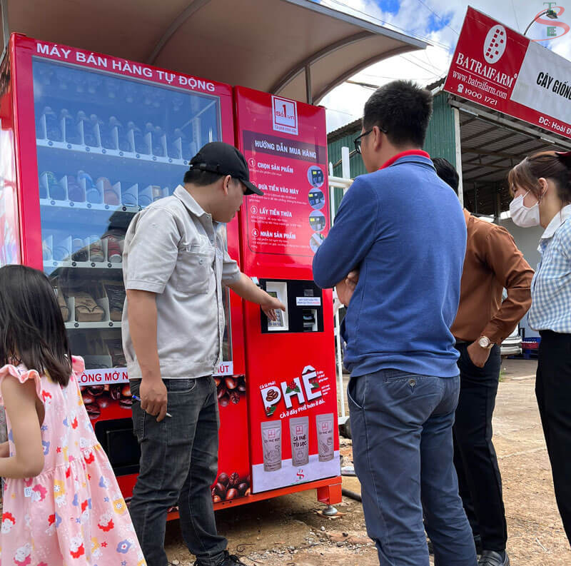 lap may ban hang tu dong cho chuoi cafe Tsevending Nhà cung cấp máy Bán Hàng Tự Động, TSE Máy bán nước tự động Số 1